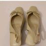 Cefalu ENRO Cream Leather Slingback Shoes EU36 UK3 Bow Kitten Heels BNIB  CAN POST Image 4