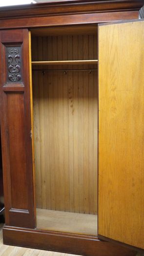 Victorian Mahogany Mirrored Wardrobe