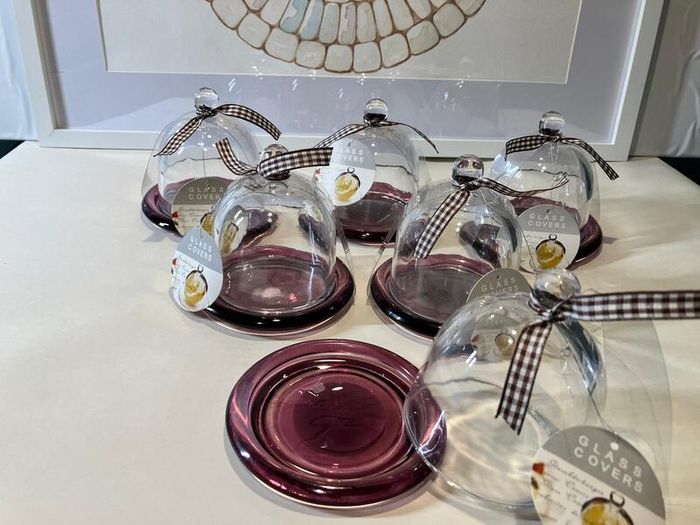 Mini Cake Stand with Glass Bell (Set of 6)