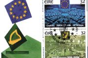 1994 Ireland Parliamentary Democracy Anniversaries Stamp Booklet Fine Used with Dublin cancel of the 27th April 1994 (first day). Note stamps only shown on the scans