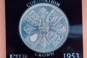 England  1953 Queens Coronation 5 Shilling Crown Coin Condition