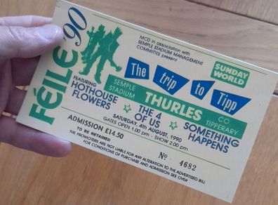 Feile Festival replica concert ticket