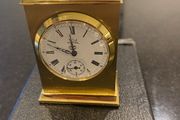 Astral Balmoral brass miniature clock