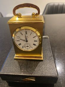 Astral Balmoral brass miniature clock