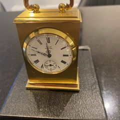 Astral Balmoral brass miniature clock