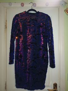 Sequin evening cocktail dress
