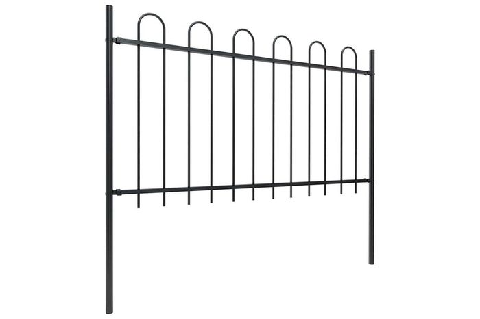 Garden Fence With Hoop Top Steel 10.2x1 M