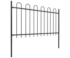 Garden Fence With Hoop Top Steel 10.2x1 M