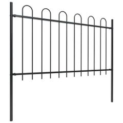 Garden Fence With Hoop Top Steel 10.2x1 M