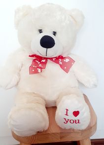 White soft bear plush 45cm