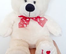 White soft bear plush 45cm