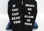 If You Can Read This, bring me a glass of wine Socks Mens