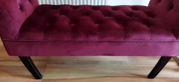 Velvet Bench  Wine/Burgundy