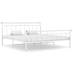 Bed Frame White Metal 180x200 cm