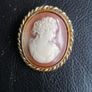 Vintage Organyl Cameo Brooch Image 2