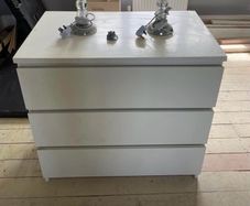 IKEA MALM Chest of 3 drawers, white, 80x78 cm