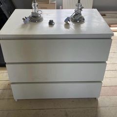 IKEA MALM Chest of 3 drawers, white, 80x78 cm