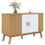Sideboard White and Brown 114x43x73.5 cm Image 4