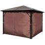 Gazebo with Curtain Brown Aluminium 300x300 cm Image 5