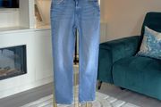 Ladies Light Indigo Relaxed Slim Jeans from Marks &amp; Spencer. Size UK 8 / EU 36