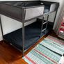 TUFFING IKEA Bunk bed dark grey, 90 x 200 cm with mattresses Image 2