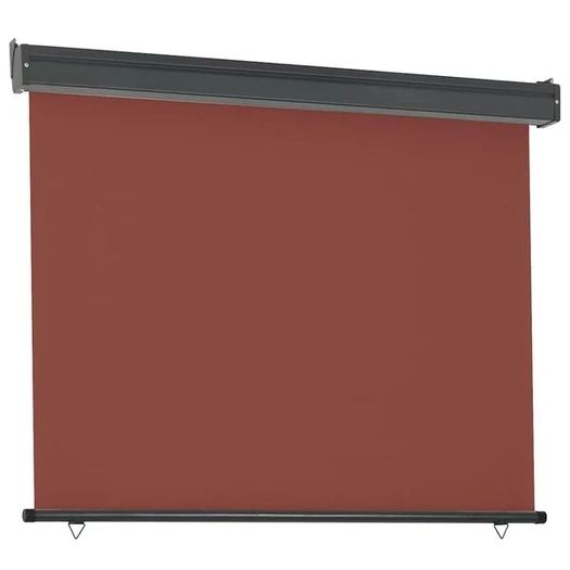 Balcony Side Awning 125x250 cm Brown