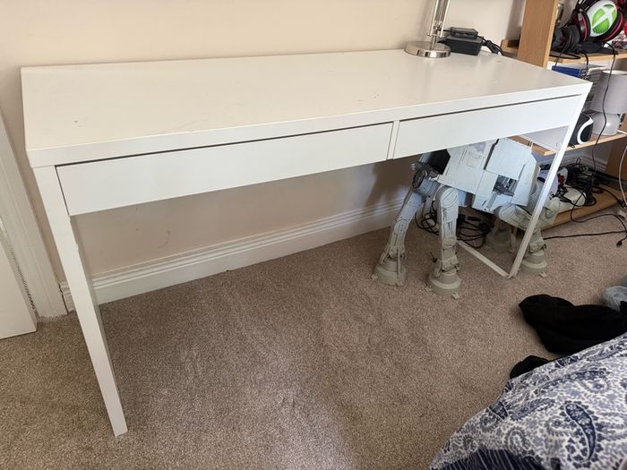 White ikea desk