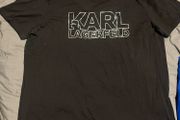 Karl Lagerfeld mens t-shirt black silver size xxl