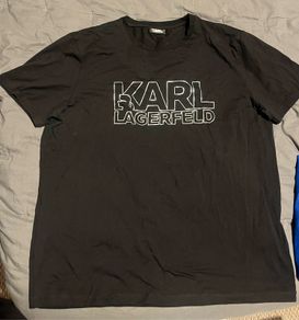 Karl Lagerfeld mens t-shirt black silver size xxl