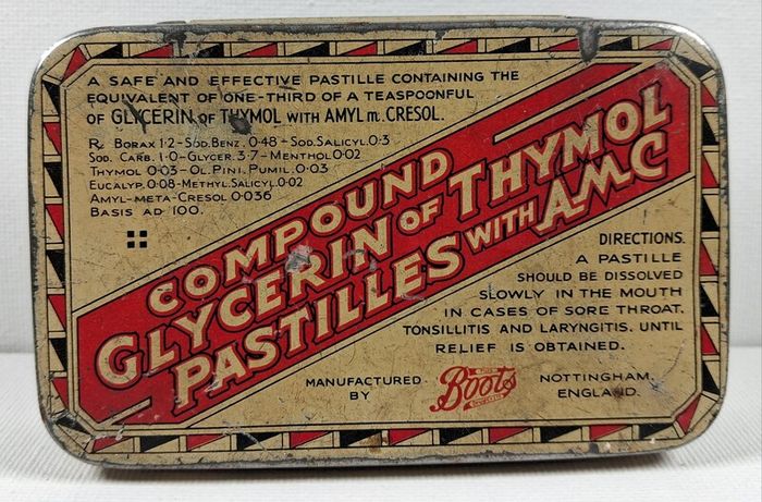 Small vintage boots tin
