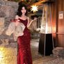 Sequin Cami Mermaid Maxi Dress Image 3