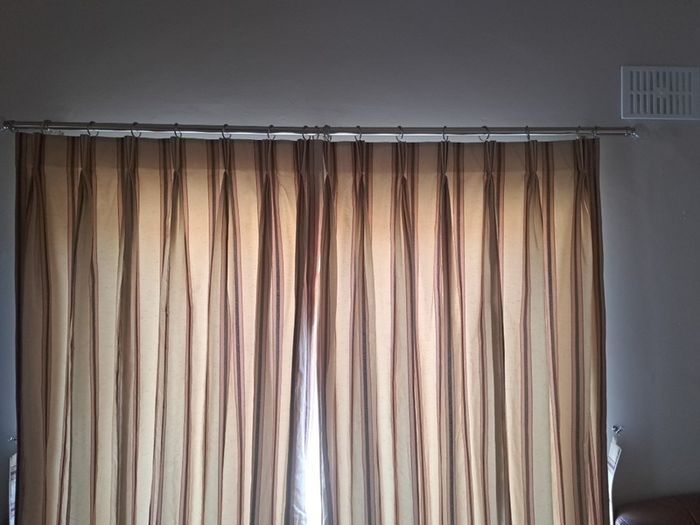 Window Roman Blind and matching curtains