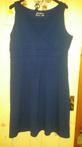 Eddie Bauer outdoor navy longer midi elastic dress size UK22/24 EU50/52 Perfect condition Postage included