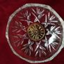 Killarney Crystal Cut Crystal Glass Happy Anniversary Lidded Jewelry Dish / Bowl With 22 Carat Gold Cover Handle and Footed Base Finishing Made In Ireland Image 10