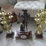 Antique French clock/mantelpiece with candleabras Image 2
