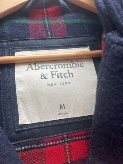 Abercrombie & Fitch Men's Navy Duffle Coat Size Medium