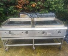 Double commercial stainless steel griddle