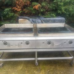 Double commercial stainless steel griddle