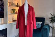 Ladies Red Single-Breasted Overcoat from Primark