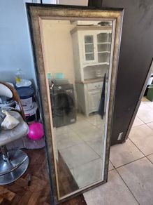 Large mirror in frame