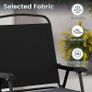 Garden Furniture Set 6 Pieces with Parasol, Patio Furniture Outdoor 4 Folding Chairs with Table, Balcony Furniture Set for 4 People, Outdoor Seating Set, Garden Set for Garden, Balcony, Patio Image 8