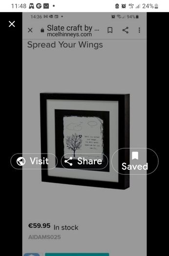 New in Wrapping Slatecraft Galway Box Picture Spread your wings