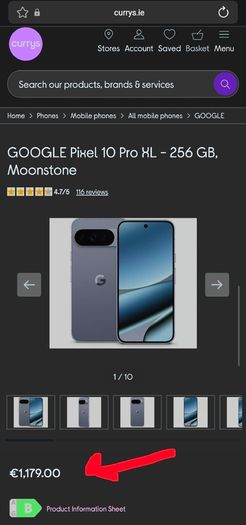 Google Pixel 10 Pro Xl - 256 Gb, Moonstone (FREE CASE)