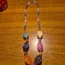 1980s Marble Effect Vintage Necklace Image 2