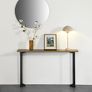 Industrial Console Table Slim Hallway Table with Metal Frame Image 3