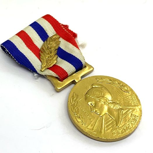 Vintage Gilded Bronze French Railway Honor Medal