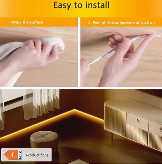 LED Strip Lights with Warm Light And Switch
