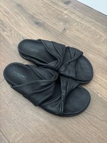 The White Company Leather Twist Slides size UK 5