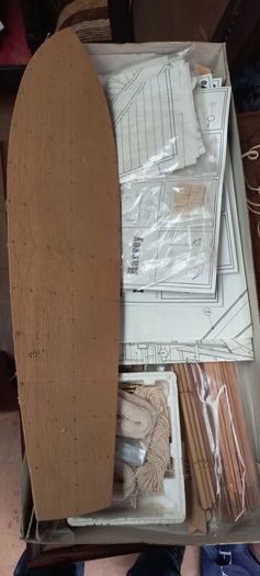 Antique Harvey 1847 Baltimore Clipper Model ship kit