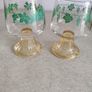 SET OF 2 Vintage German Schott Zwiesel Crystal Animal Wildlife Hunting Etched Frosted Set Amber Cordial Liqueur Wine Glasses Roemer Rhine Beehive Image 2